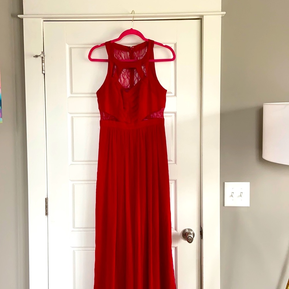 Stunning Red BCBG Floor-Length Dress